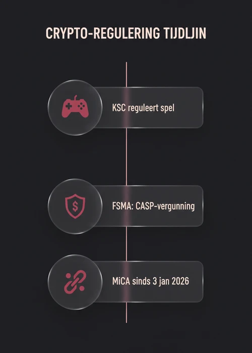 Digitale crypto munten en een dobbelsteen, symbool voor gokken met cryptocurrency